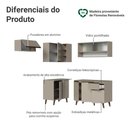 Ver imagem 4 de Armário de Cozinha Completa de Canto 325 cm Crema Nice Madesa 03