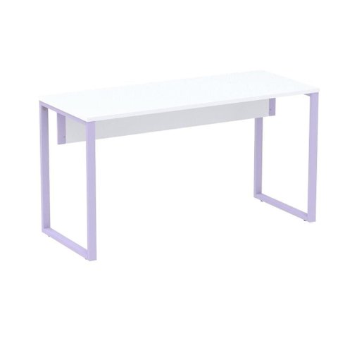 Mesa Escritório P25 Tub Pandin 170 Cm Largura X 70 Cm Profundidade Tampo Mdp Branco Pé Aço