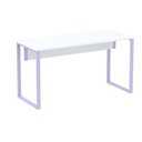 Ver imagem 1 de Mesa Escritório P25 Tub Pandin 170 Cm Largura X 70 Cm Profundidade Tampo Mdp Branco Pé Aço
