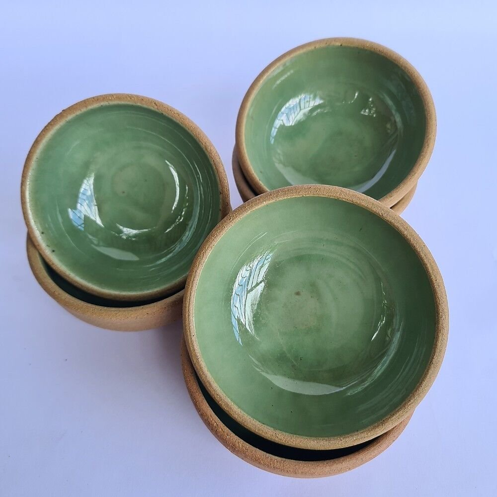 Bowl Pequeno Verde de cerâmica artesanal - 6