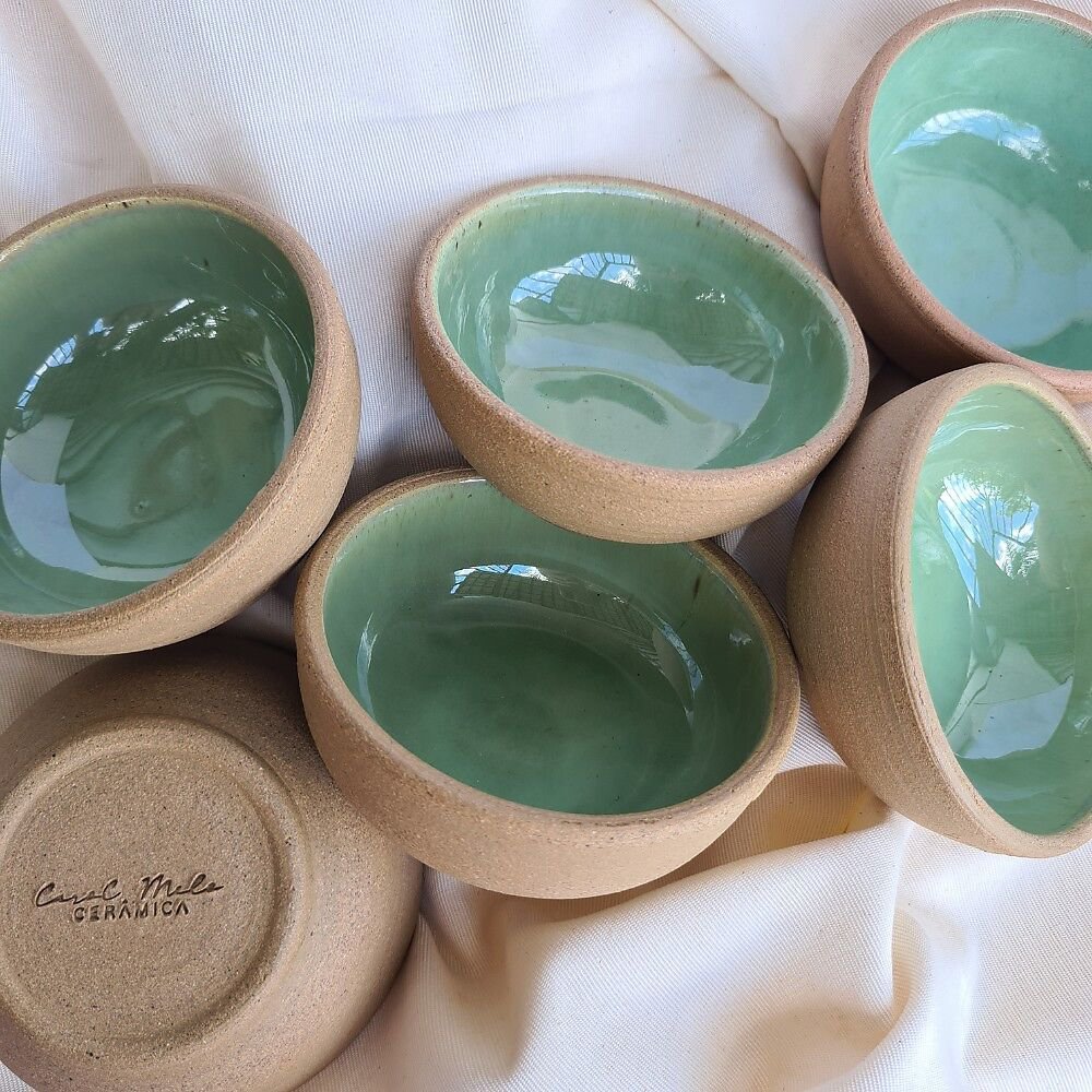 Bowl Pequeno Verde de cerâmica artesanal - 9