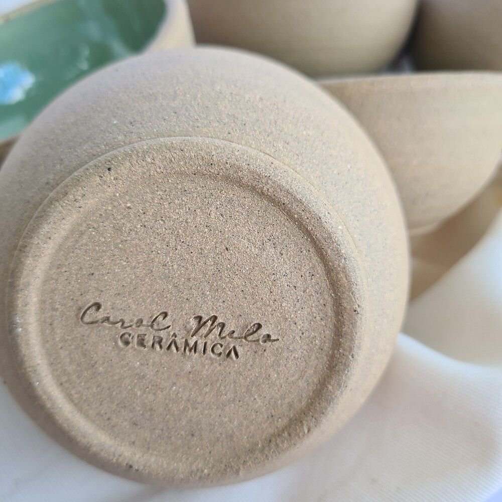 Bowl Pequeno Verde de cerâmica artesanal - 10