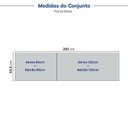 Ver imagem 5 de Cozinha Planejada 4 Peças 2 Aéreos 2 Balcões sem Tampo Marselha CabeCasa MadeiraOriginals Azul/Sereno