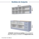 Ver imagem 4 de Cozinha Planejada 4 Peças 2 Aéreos 2 Balcões sem Tampo Marselha CabeCasa MadeiraOriginals Azul/Sereno