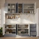 Ver imagem 2 de Cozinha Modulada 4 Peças 2 Aéreos 2 Balcões sem Tampo Marselha Cabecasa Madeiraoriginals