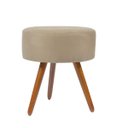 Ver imagem 1 de Puff Banqueta Decorativo Redondo Pés Palito Bege