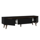 Ver imagem 6 de Rack para Tv até 80 Polegadas 180cm 2 Portas 1 Gaveta Preto/rustic Doha Madesa