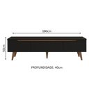 Ver imagem 3 de Rack para Tv até 80 Polegadas 180cm 2 Portas 1 Gaveta Preto/rustic Doha Madesa