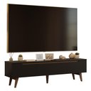 Ver imagem 2 de Rack para Tv até 80 Polegadas 180cm 2 Portas 1 Gaveta Preto/rustic Doha Madesa