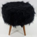 Ver imagem 1 de Banqueta Magnus Redonda Pelúcia Preto
