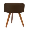 Ver imagem 1 de Puff Banqueta Decorativo Redondo Pés Palito Marrom