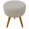 Banqueta Magnus Decorativo Redonda Bege - 2