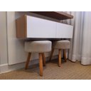 Ver imagem 3 de Banqueta Magnus Decorativo Redonda Bege