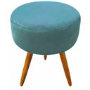 Ver imagem 3 de Puff Hall de Entrada Pés Palito Azul Tiffany
