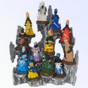 Ver imagem 1 de Escultura 30AX23LX14C Congá Completo e 12 Orixás 10cm Cinza