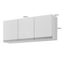 Ver imagem 4 de Kit de Cozinha Andréia Balcão 120cm Branco com Tampo Mdp e Aéreo - Ajl Móveis