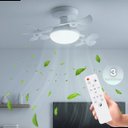 Ver imagem 7 de Ventilador de Teto Triplo Led 3 Cores E27 Bivolt 100w com Controle Remoto 3 Velocidades Silencioso B