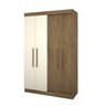 Guarda Roupa 4 Portas 2 Gavetas Texas - Mopar - AMÊNDOA COM OFF WHITE - 1