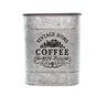 LATA METAL COM TAMPA DE MADEIRA COFFEE - 1