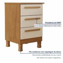 Ver imagem 4 de Mesa de Cabeceira 3 Gavetas Tiradentes