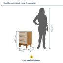 Ver imagem 3 de Mesa de Cabeceira 3 Gavetas Tiradentes