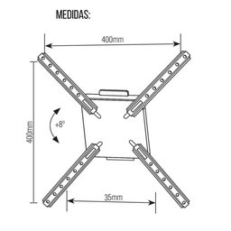 Suporte Tv Inclinação Tv ou Monitor de 10 a 55 Polegadas - 5