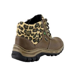 Botina Segurança Feminina Adventure Ecosafety biqueira de pvc Estampa Onça - 4
