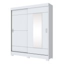 Ver imagem 2 de Roupeiro 02 Portas Deslizante com Espelho B66 Branco - Briz Móveis