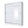 Roupeiro 02 Portas Deslizante com Espelho B66 Branco - Briz Móveis - 2