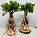 Ver imagem 2 de Conjunto vasos de cerâmica decorativo rose gold trabalhado