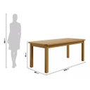 Ver imagem 3 de Mesa com 8 Cadeiras de Madeira 200x88 Nogueira com Estofado Marrom Nemargi
