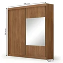 Ver imagem 4 de Guarda Roupa Casal com Espelho 100% MDF 2 Portas de Correr e 6 Gavetas Trieste Cumaru