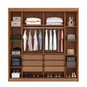 Ver imagem 5 de Guarda Roupa Casal com Espelho 100% MDF 2 Portas de Correr e 6 Gavetas Trieste Cumaru