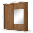 Ver imagem 4 de Guarda Roupa Casal com Espelho 100% MDF 2 Portas de Correr e 6 Gavetas Trieste Cinamomo