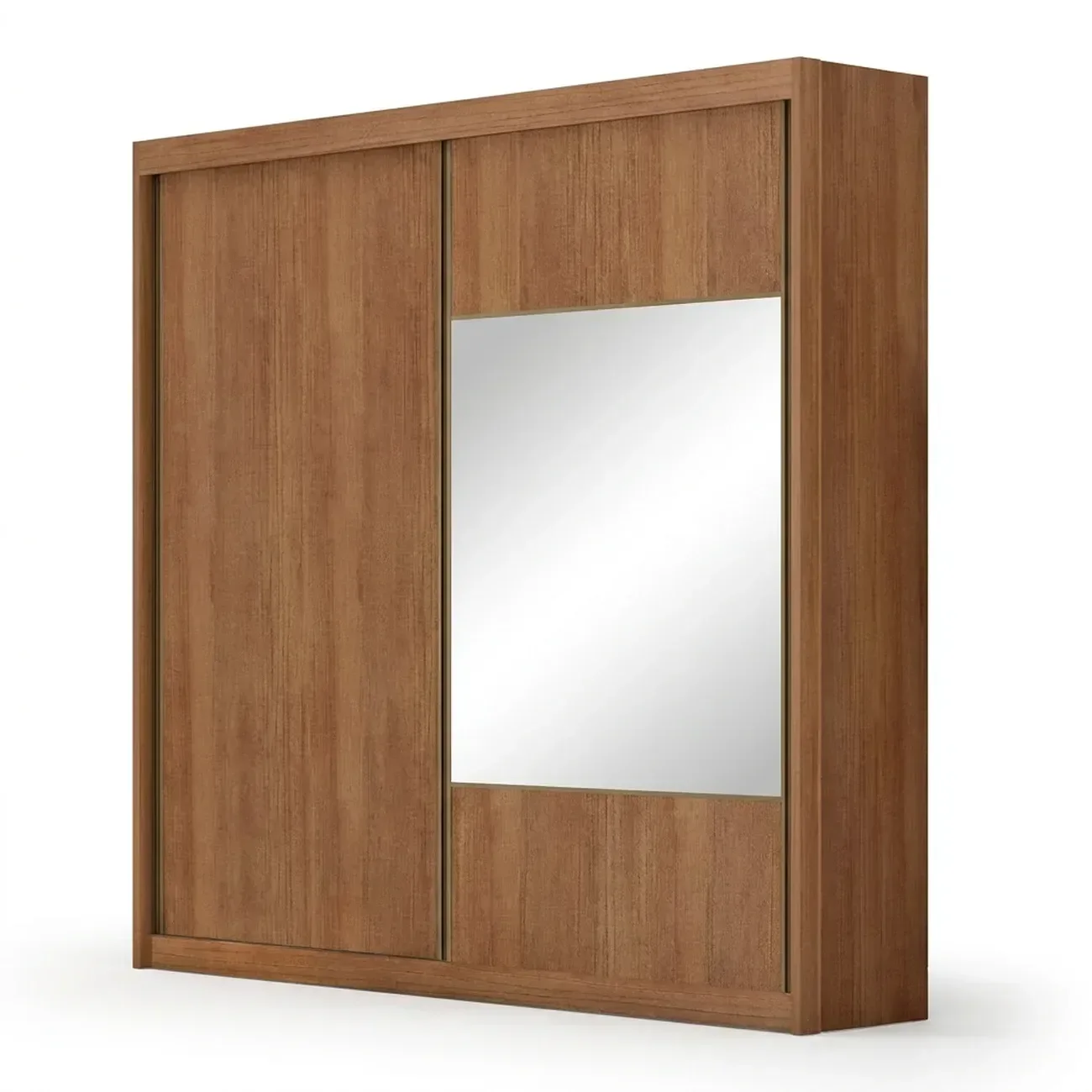Ver imagem 3 de Guarda Roupa Casal com Espelho 100% MDF 2 Portas de Correr e 6 Gavetas Trieste Cumaru
