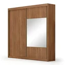 Ver imagem 3 de Guarda Roupa Casal com Espelho 100% MDF 2 Portas de Correr e 6 Gavetas Trieste Cumaru