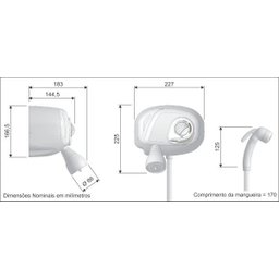 Ducha Potenza Pressurizada com Desviador 7,8kW 220V Branco - 5