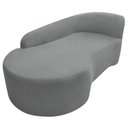 Ver imagem 6 de Recamier Curvo Orgânico 160cm 2 Lugares Lado Esquerdo para Sala de Estar Bouclé Paris