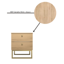 Ver imagem 5 de Mesa de Cabeceira Industrial Mdf com Pés Metalon Dourado Plancasa:carvalho