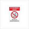 Placa - Evite Desperdício  - 20cm x 15cm - 1