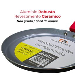 Panquequeira Tapioqueira Kitchen Antiaderente 24cm - Casambiente - 6