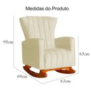 Ver imagem 7 de Kit Poltrona Balanço Melinda e Puff Jade Suede