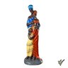 Enfeite Família Africana Média | Escultura Gesso | Artesanato:TERRA - 1