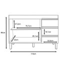 Ver imagem 3 de Balcao para Pia 119 cm 2 Portas 3 Gavetas Jenny Ptl:Nature Off White