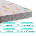 Ver imagem 2 de Kit Cama Box Bau + Cabeceira + Colchão Solteiro D20 - D20 - Inducol