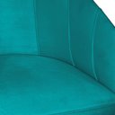 Ver imagem 3 de Poltrona Mia Suede Azul Turquesa Base Metálica Preta - Belliv Decor