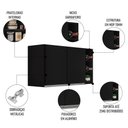 Ver imagem 4 de Armário de Cozinha Aéreo Califórnia 80cm e Nicho Garrafeiro 20cm Riad Preto - Lumil
