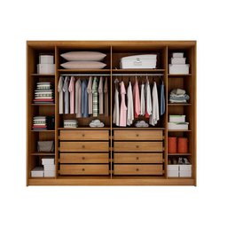 Guarda Roupa Casal 6 Portas e 8 Gavetas Santoro/bolonha Branco - Novo Horizonte - 1