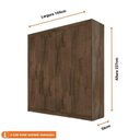 Ver imagem 2 de Guarda-roupa Casal 100% Mdf 4 Portas 3 Gavetas 13 Nichos Nantes Europa Braúna