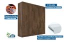 Ver imagem 5 de Guarda-roupa Casal 100% Mdf 4 Portas 3 Gavetas 13 Nichos Nantes Europa Braúna